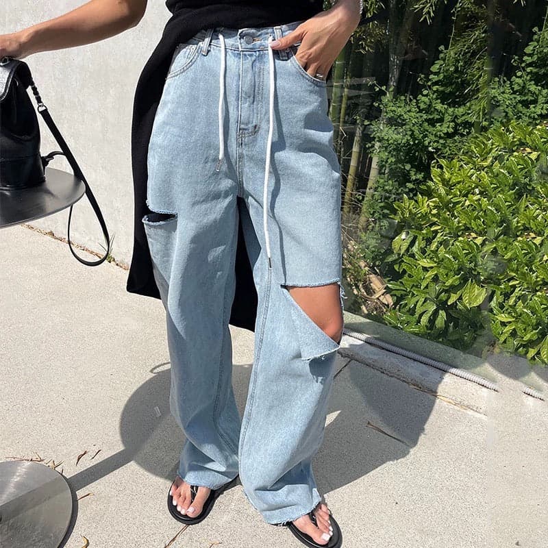 Riba Cropped Statement Denim Jeans image