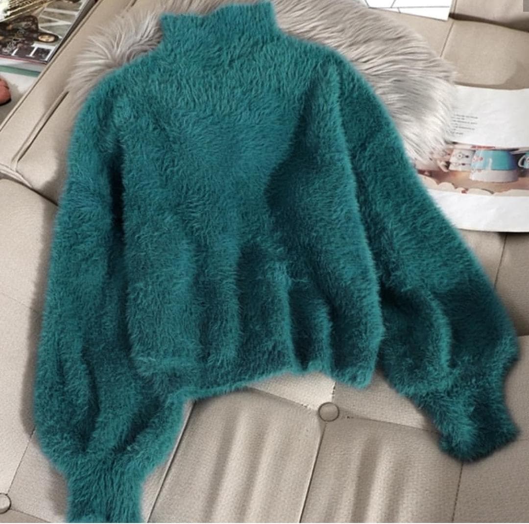 Luxury Mohair Jumpers - Green image