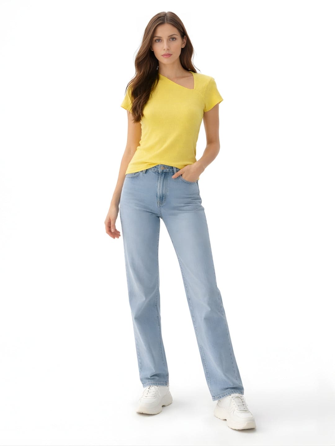 Yellow Plain Short Top image