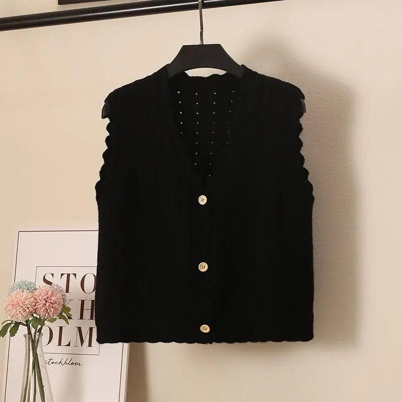 Silone Sweater Vests - Black image